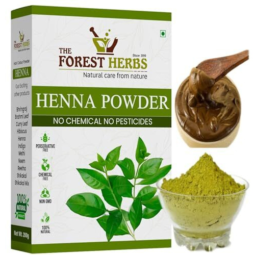 The Forest Herbs Natural Care From Nature Organic Henna Powder For Hair Colour And Growth, 200G - (Brown) Redish