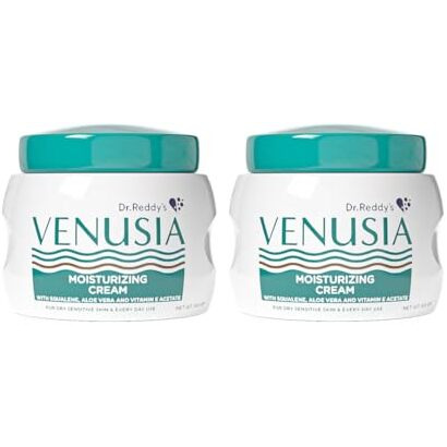 Dr. Reddy's Venusia Max Intensive Moisturizing Cream | Dermatologist Recommended For Dry To Very Dry Skin | Clinically Proven For Up To 24 Hrs. Moisturization | For Face & Body | Cocoa Butter, Mango Butter & Aloe Butter | 100 G (Pack Of 2)
