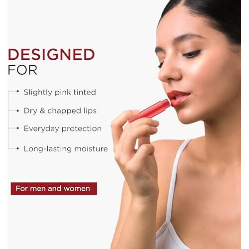 Oshea Herbals Nourishing Cherry Lip Balm For Men & Women With Spf 15 | Instant Hydration, Relieves Dry & Chapped Lips | Enriched With Shea Butter & Castor Oil - 4.5 G