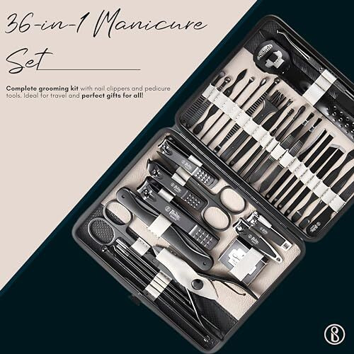 Beaut Secrets Manicure Set 36 In 1 Nail Clipper Set, Corn Cutter, Fingernail & Toenail Clippers, Manicure Tools, Pedicure Tools, Suitable For Travel Manicure Kit Perfect Gifts For Women And Men