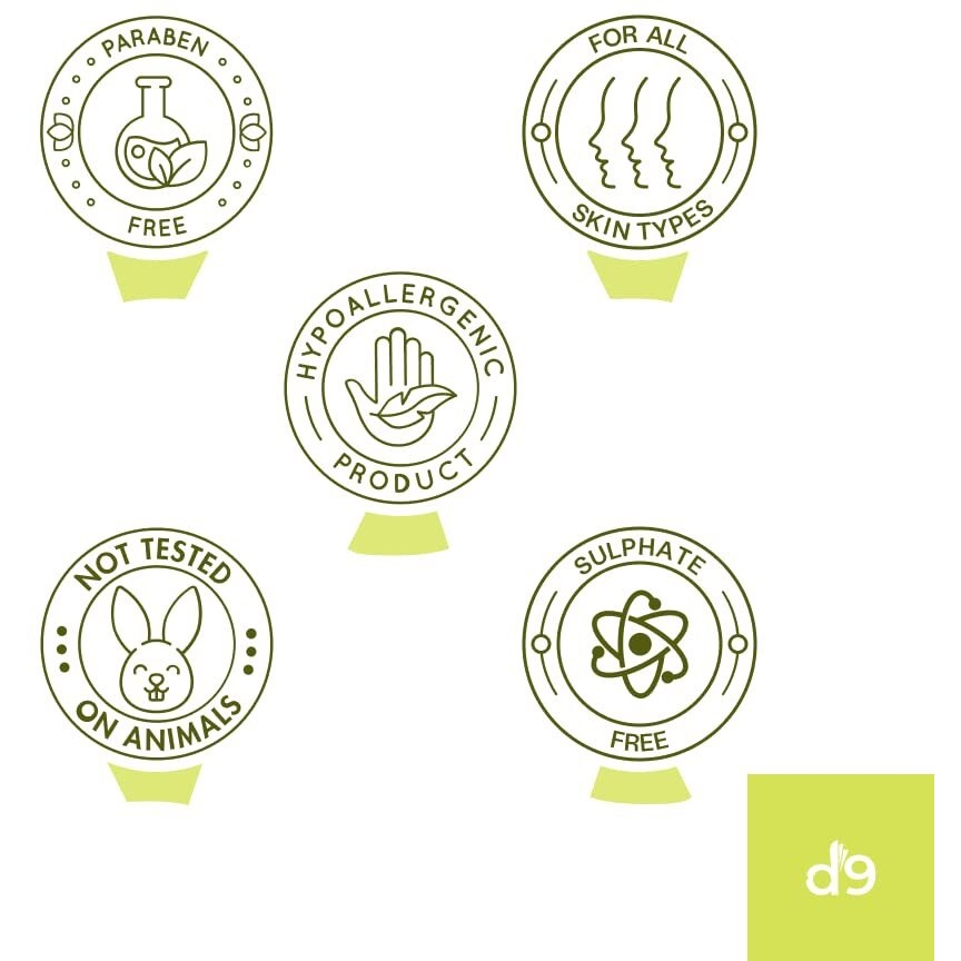 D9 Detox Facial Cleanser Face Wash | All Skin Types | Purifies/Soothes/Refreshes With Ceramide & Niacinamide | Designed By Dermatologists | Men & Women | 75Ml