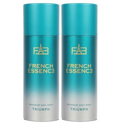 French Essence Deodorant Spray Perfume/Deodorant For Men/Men Deo/Body Spray For Men,Long Lasting Fragrance, Fresh Scent (Triumph) 150Ml Each - Pack Of 2