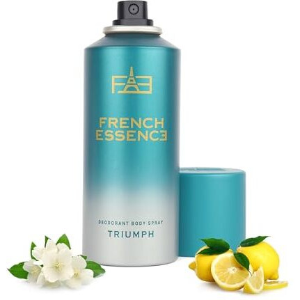 French Essence Deodorant Spray Perfume/Deodorant For Men/Men Deo/Body Spray For Men,Long Lasting Fragrance, Fresh Scent (Triumph) 150Ml Each - Pack Of 2