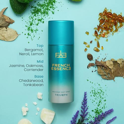 French Essence Deodorant Spray Perfume/Deodorant For Men/Men Deo/Body Spray For Men,Long Lasting Fragrance, Fresh Scent (Triumph) 150Ml Each - Pack Of 2