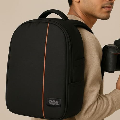 Smiledrive Waterproof Dslr Standard Backpack Camera Bag, Lens Accessories Carry Case For All Slr Cameras-Made In India, Multicolour