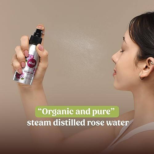 Vilvah Store Rosewater Toner For Face, 100% Pure & Natural Gulab Jal, Hydrates Plumps & Minimises Open Pores For Glowing Skin, Alchohol Free Toner For Glowing Skin, For Men And Women, 100Ml
