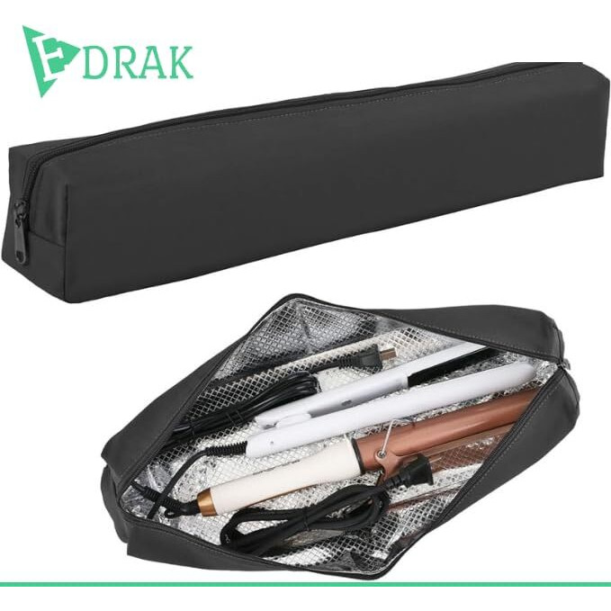 Edrak Hair Tools Organizer Bag, Case,Cover Portable Travel Heat Resistant Storage Bag For Curling Irons, Flat Irons, Hair Straightener, Hot Air Brush And Hair Styling Tools.