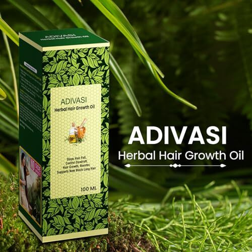 Iscon Life Sciences Natural & Herbal Adivasi Hair Oil Original, 100Ml Traditionally Prepared With Bhringraj, Aloevera Oil, Almond Oil, Tulsi, Onion, Castor, Argon & Haritaki