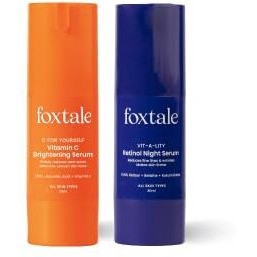 Foxtale Day & Night Serum Kit | 15% Vitamin C Face Serum + 0.15% Retinol Anti-Ageing Night Cream | Get Radiant, Bright Skin & Reduce Fine Lines & Wrinkles | For Men & Women Both