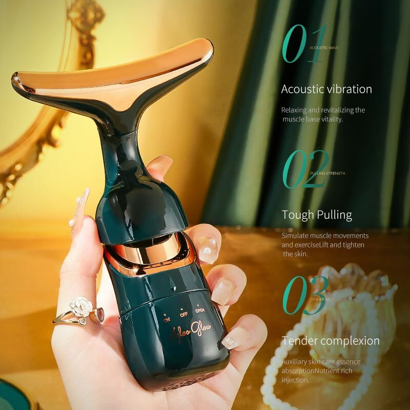 Igloo Glow 3 In 1 Unisex Premium Face Slimming Device | Microcurrent & Vibration With Eye, Face & Neck Massager | 360 Roller For Wrinkle Improvement, Double Chin Reducer, Skin Tightening & Rejuvenation Skin Care Device