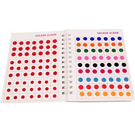 Vama Fashions Simple Plain Round Multicolour Forehead Sticker Kumkum Spiral Bindi Booklet For Women & Girls (Medium Bindi Small Book - 504 Bindis)