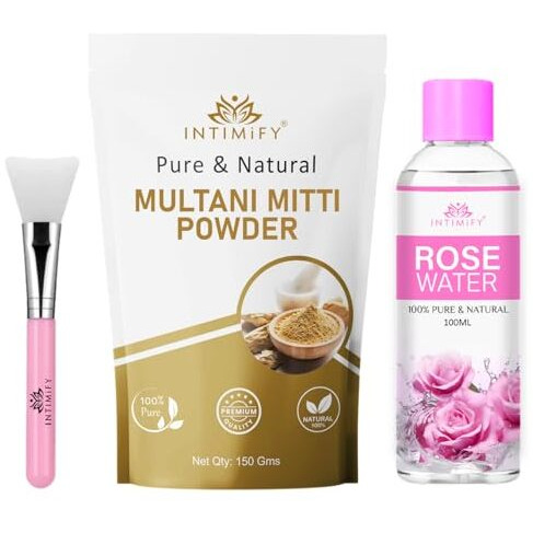 Intimify Multani Mitti Powder For Face Pack | Suitable For All Skin Types | For Women & Men Combo Pack- 250 Gm