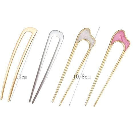 Aston Andia 4 Pcs Exquisite Hair Pin,Hair Stick For Bun Hairpin U Shaped Fashionable Women's Hair Accessories Selection Hair Clips Suitable For Women Girls