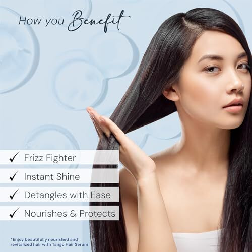 Tango Anti-Frizz Hair Serum 30 Ml| Dermatologist Prescribed Leave-In Nutrient Serum With Vitamin Ace For Ultimate Shine Frizz Control Detangle & Damaged Hair