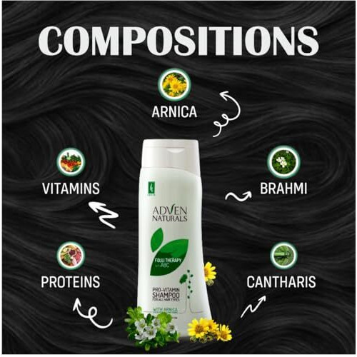 Adven Naturals Pro-Vitamin Shampoo With Abc - (200 Ml X 2)