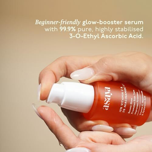 Asaya 10% Vitamin C Face Serum For Brightening & Glowing Skin | With 5% Niacinamide & Hyaluronic Acid | Dark Spot Correcting & Barrier Support | For Skin Radiance | Non Irritating & Non Sticky | Brightening Serum For Dull Skin | Reduces Dark Spots | Treats Pigmentation | Beginner Friendly | For Men & Women | Oily, Dry & Sensitive Skin | 30 Ml