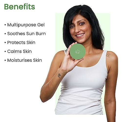 Earth Rhythm Multipurpose Aloe Vera Gel For Face & Hair, Hydrate & Nourishes Skin, Styles Hair For Men & Women- 100Gm