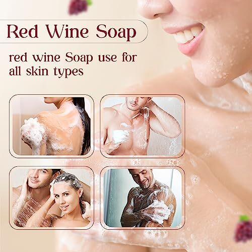 Vcare Red Wine Soap For Women And Men 100Gm Gentle Moisturizing Bathing Soap Bar For Body Acne & Anti-Aging Suitable For All Skin Types (Pack Of 3)