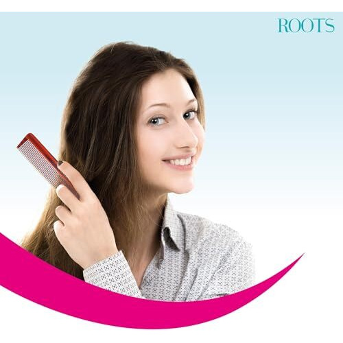 Roots - Classic Brown Fine Tooth Comb - Hair Comb For Men And Women - Style Your Hair Hassle-Free - Light Weight For Healthy & Stylish Hair - Pack Of 1- Model No.3