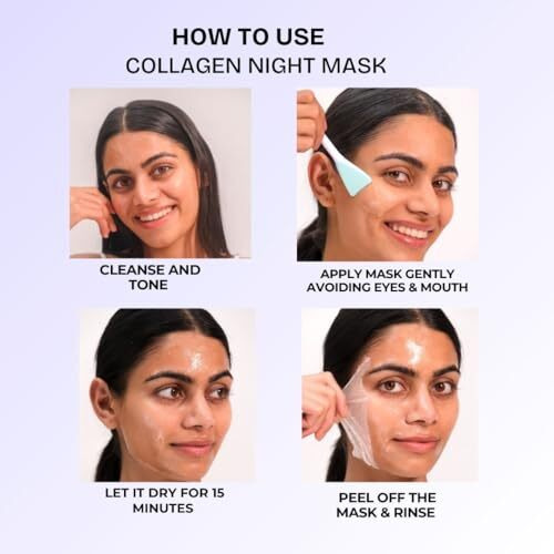 Yapidra Korean Overnight Collagen Peel-Off Mask | Advanced Firming, Hydrating & Elasticity Care | Reduces Sagging & Dullness | Hydrolyzed Collagen For Glowing Skin | Deeply Nourishing & Lightweight | Suitable For All Skin Types | 75Ml (2.53 Fl.Oz)
