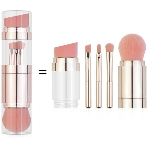 Urbanmac 5 In 1 Makeup Brush Set Professional Convenience Travel Size (Pack Of 5)