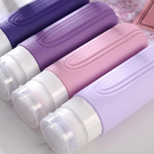 Modiq Travel Bottles For Toiletries Tsa-Approved 3Oz (90 Ml) Containers Bpa-Free, Leak-Proof Silicone | Travel Accessories Are Perfect For Carrying Shampoo, Lotions | Available In A Convenient 4-Pack