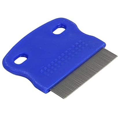 Urbanmac Small Teeth Stainless Steel Comb | Combs For Head Lice, Nit & Egg Removal With Long Fine Metal Teeth (Multicolor) Plastic Handle Brush-School Kids & Women