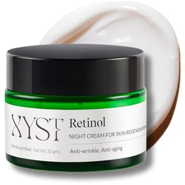 Xyst Retinol Night Cream For Wrinkles & Anti-Aging | Lightweight Cream For Age Spots, Fine Lines And Skin Firmness | For Women & Men | For All Skin Types | 50G