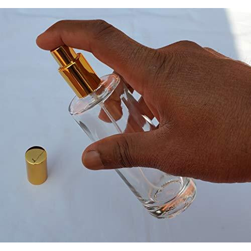 Pure Source India Refillable Perfume Glass Bottles With Spray Pump For Perfume Essential Oils Aromatic Water Blend 100 Ml, Set Of 2 Pcs, Clear