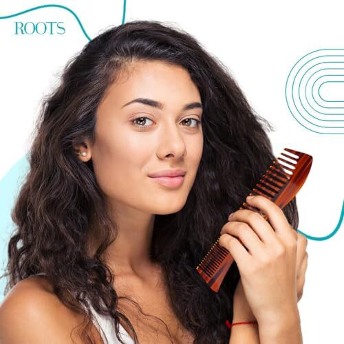 Roots - Classic Brown Dressing Comb - Hair Comb For Men And Women - Style Your Hair Hassle-Free - Light Weight For Healthy & Stylish Hair - Pack Of 1-48