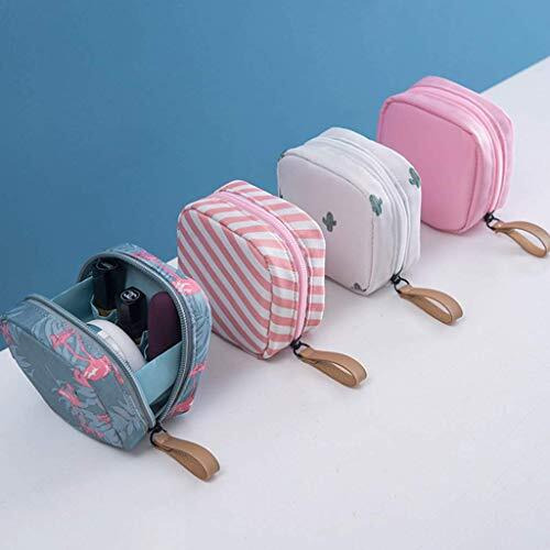 House Of Quirk Polyester Makeup Bag Lazy Cosmetic Bag Travel Toiletry Bag Cosmetic Make Up Organizer Waterproof Travel Accessories For Women And Girls (Grey Flamingo),W-5 Cm, Small