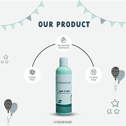 O'Mumsie Baby Bubble Body Wash | Enriched With Eucalyptus & Lavender | Plant Rich Formula Safe For Kids And Adults To Soothe And Relieve Cold And Sinus, Flu & Cough (250 Ml)