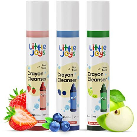 Little Joys Crayon Handwash - Set Of 3 (2-5 Years) | Strawberry, Green Apple, Blueberry Scented | Non-Toxic, Paraben Free, Sls Free, Alcohol Free