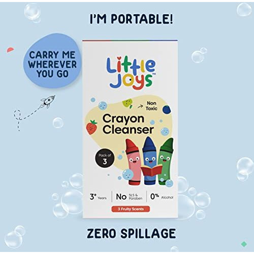 Little Joys Crayon Handwash - Set Of 3 (2-5 Years) | Strawberry, Green Apple, Blueberry Scented | Non-Toxic, Paraben Free, Sls Free, Alcohol Free