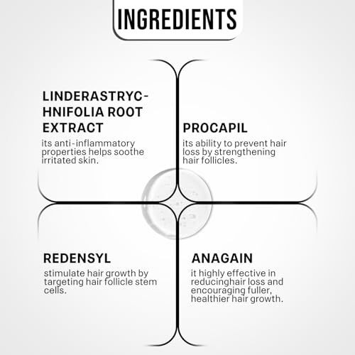 Kazima Advanced Hair Growth Serum | 2% Lindera Strychnifolia + 3% Redensyl + 4% Anagain & 2% Procapil | Reduces Hairfall, Boosts Hair Growth, Improves Hair Density | Hair Serum For Men & Women | 30 Ml