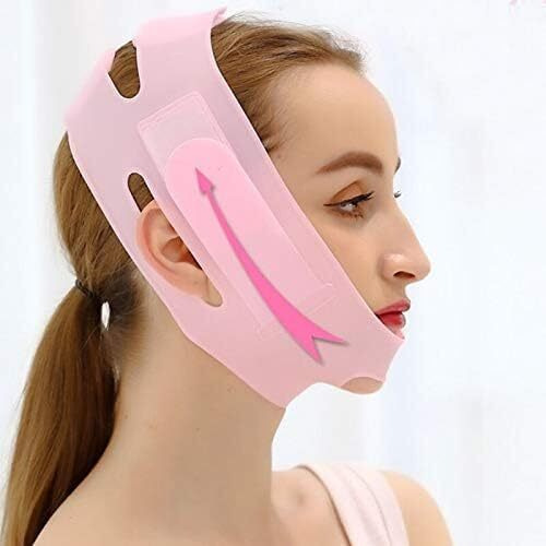 Cubiz Silicone V-Line Lifting Chinstrap, V-Line Mask, Chinstrap For Sleeping, Reusable Face Strap, Chin Up Patch, V-Shaped Belt, Shaped Face Mask For Sagging, Jaw Exerciser(Face Lift Up Belt)