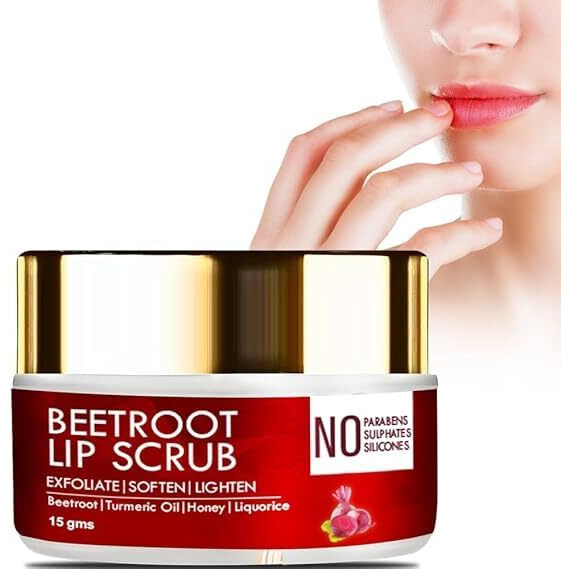 Scrub Balm | Lightening & Brightening Dark Lips For Men And Women | Heals Dry Lips/Smoker/Chapped Lip & Lipstick Stains Removal Lipcare | Pigmented Lips To Lighten Pink(Beetroot Lipbalm-1, Pack Of 1)'
