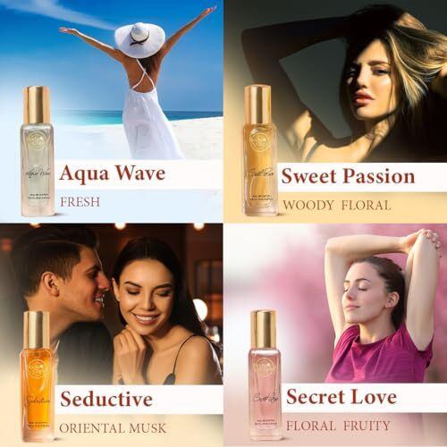 Body Cupid Luxury Perfume Gift Set For Women 4X20 Ml, Long Lasting Premium Fragrances, Aqua Wave, Secret Love, Seductive, Sweet Passion, 80 Ml - Spray