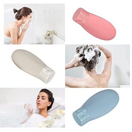 Sezotta|||| Refiilable Travel Essentials 60 Ml Bottel, Silicon Squeeze Bottles Container|| Double Layer Soap Dispenser For Kitchen || Liquid Dispenser Pump With Sponge Holder || (Multi Colour)