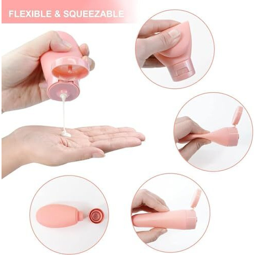Sezotta|||| Refiilable Travel Essentials 60 Ml Bottel, Silicon Squeeze Bottles Container|| Double Layer Soap Dispenser For Kitchen || Liquid Dispenser Pump With Sponge Holder || (Multi Colour)