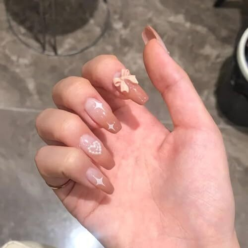 Fashionharbour 24 Reusable Artificial Fake Nail Set| Lightweight & Long Lasting| Easy To Use| Quick Fix For Festivals & Special Occasions (0Lf031)