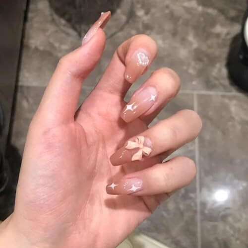 Fashionharbour 24 Reusable Artificial Fake Nail Set| Lightweight & Long Lasting| Easy To Use| Quick Fix For Festivals & Special Occasions (0Lf031)