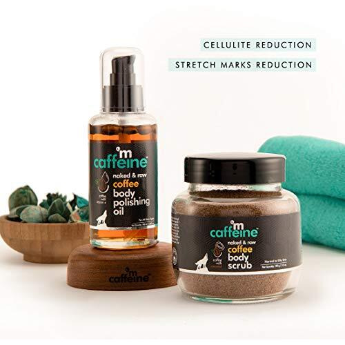 Mcaffeine Exfoliating Coffee Body Scrub & Relaxing Body Massage Oil Combo | Reduces Cellulite & Removes Dead Skin | For Soft, Smooth & Glowing Skin | For Men & Women And All Skin Types