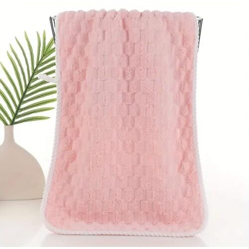 Linear Microfiber Hand Towels/Face Towel/Small Size Towel/Towel For Men, Women & Babies/Ultra Soft, Absorbent & Quick Dry Towels For Gym, Travel 300 Gsm (Pink)