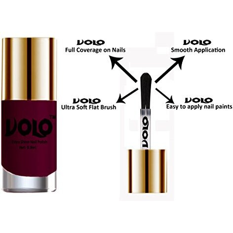 Volo Hd Colors High-Shine Long Lasting Non Toxic Professional Nail Polish Set Of 4 (Bright Plum, Pink Mania, Moon Magenta & Wine) Glossy Finish, 39.6Ml