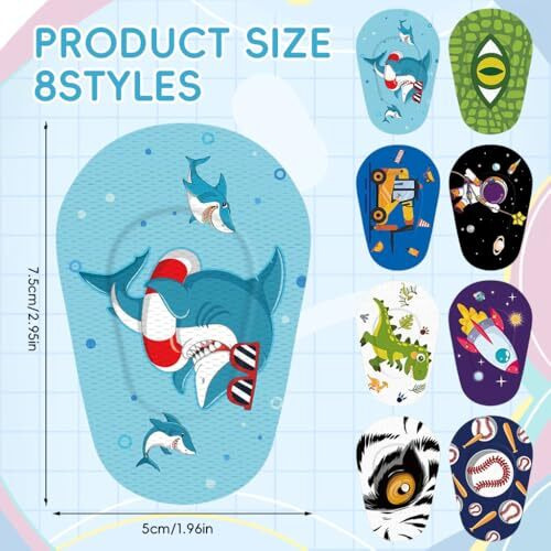 Hannea 40Pcs Eye Patches For Kids, Cartoon Breathable Cotton Adhesive Eye Patch For Kids After Surgery Adhesive Non-Woven Fabric Eye Patches For Lazy Eye, Eye Cover For Eyesight Correction