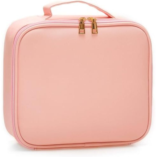 Seagull Flight Of Fashion Cosmetic Bag, Makeup Organizer Bag For Home & Travel,Vanity Bag With Dividers For Brushes,Toiletries, Cosmetics 26 X 23 X 9 Cm - Rose Gold Pu