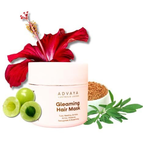 Jivada Gleaming Hair Mask With Rosemary, Hibiscus & Amla | Arnica, Tulsi & Fenugreek | For Dry & Frizzy Hair |Silky & Shiny Hair | All Hair Types | Women & Men | Sulphate & Paraben Free | 100 Gram