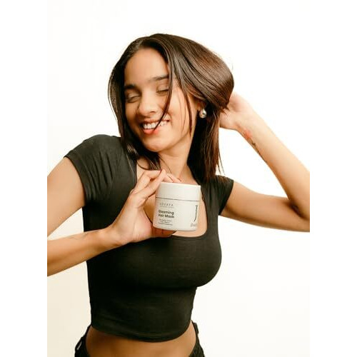Jivada Gleaming Hair Mask With Rosemary, Hibiscus & Amla | Arnica, Tulsi & Fenugreek | For Dry & Frizzy Hair |Silky & Shiny Hair | All Hair Types | Women & Men | Sulphate & Paraben Free | 100 Gram