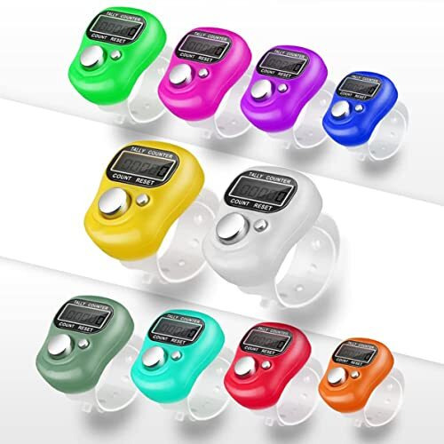 Glun Multiuse Finger Counter Portable Hand Finger Counting Machine Digital Head Electronic Tally Counter Pack Of 3